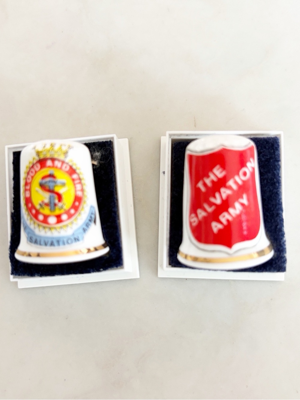 Vintage salvation  army thimbles